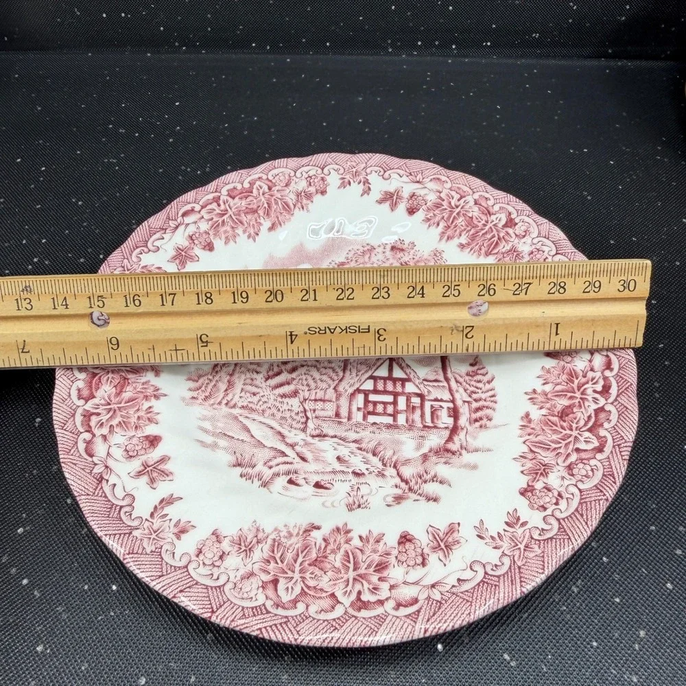 Churchill pink transferware